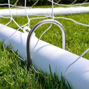 Uniprime Trampoline Stakes U Shaped Anchors Heavy Duty Metal - Long Trampolines Ground Wind Stakes for Soccer Goals, Camping Tents, Garden Decoration (4pcs)