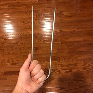 Uniprime Trampoline Stakes U Shaped Anchors Heavy Duty Metal - Long Trampolines Ground Wind Stakes for Soccer Goals, Camping Tents, Garden Decoration (4pcs)