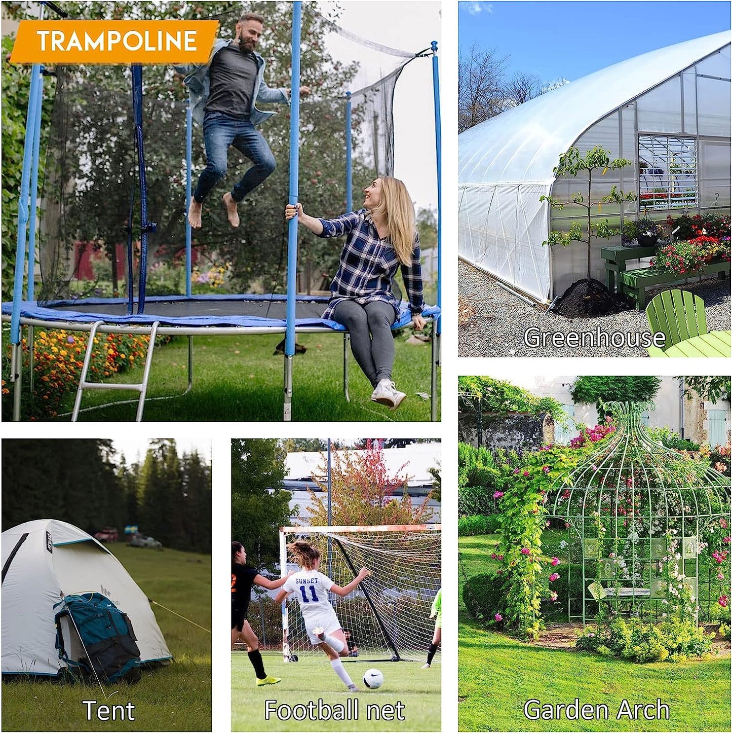 UNIPRIMEBBQ U112 Uniprime Trampoline Stakes U Shaped Anchors Heavy Duty Metal - Long Trampolines Ground Wind Stakes for Soccer Goals, Camping Tents, Garden Decoration (8pcs),11.9 inch Wind Stakes 8 pack